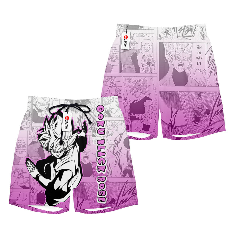 Goku Black Rose Beach Shorts Manga Edition