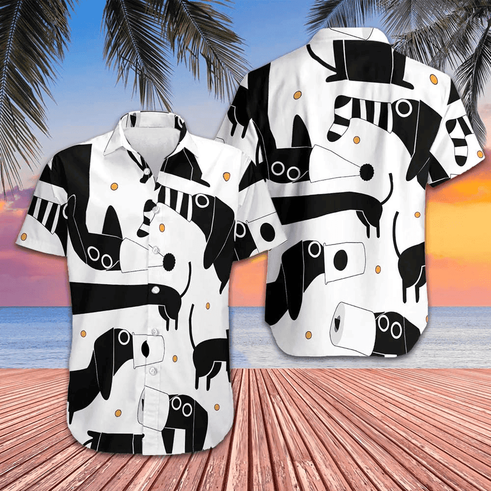 All My Dog Dachshund Pattern Hawaiian Shirt Funny Design Dog Shirt Gifts For Summer - Tazila