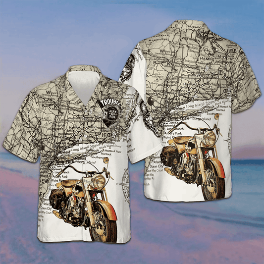 Makers Born To Ride Hawaiian Shirt Beach Button Down Shirt Men Gifts For Motorcycle Enthusiasts - Tazila