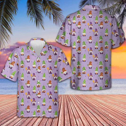 Happy Halloween Gnomes Hawaiian Shirt Cool Button Up Shirt Halloween Gift Ideas - Tazila
