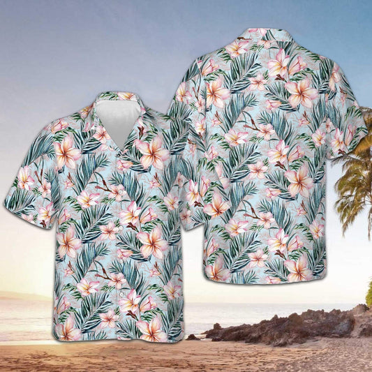 Flower Pattern Hawaiian Shirt Button Up Summer Shirts For Men Unique Gifts For Brother - Tazila