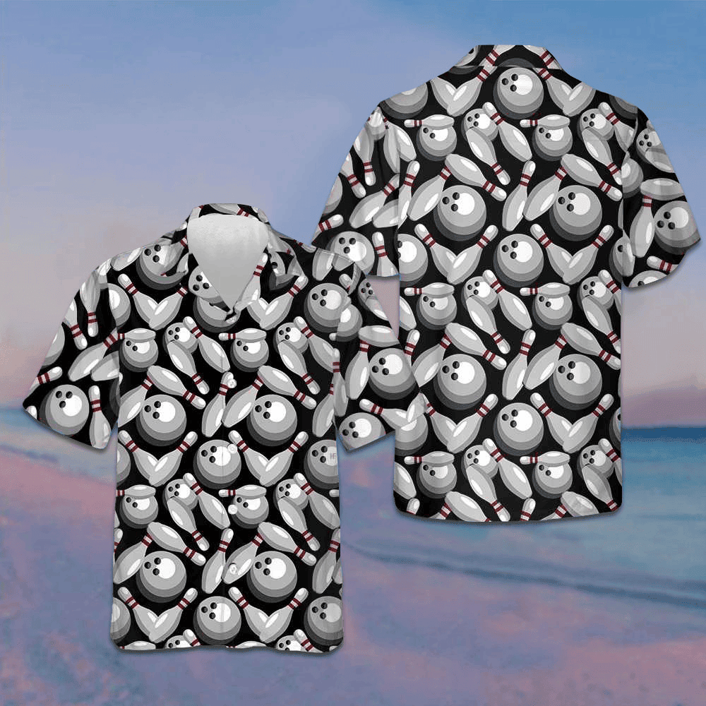 Bowling Pins And Balls Hawaiian Shirt Bowling Patterns Best Summer Shirts For Guys - Tazila