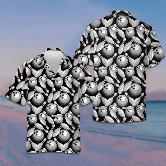 Bowling Pins And Balls Hawaiian Shirt Bowling Patterns Best Summer Shirts For Guys - Tazila