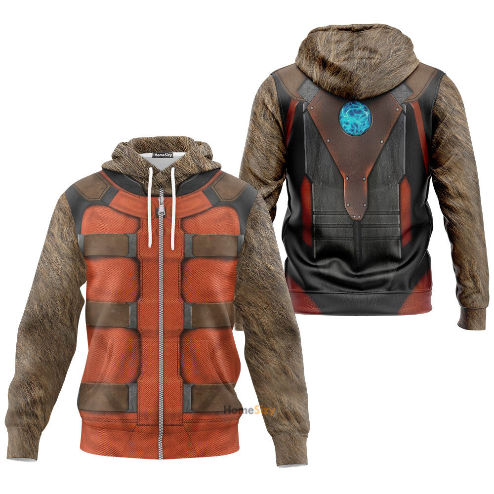 Guardian Of The Galaxy Rocket Racoon Cosplay Costume Tshirt Hoodie QT207255Tf
