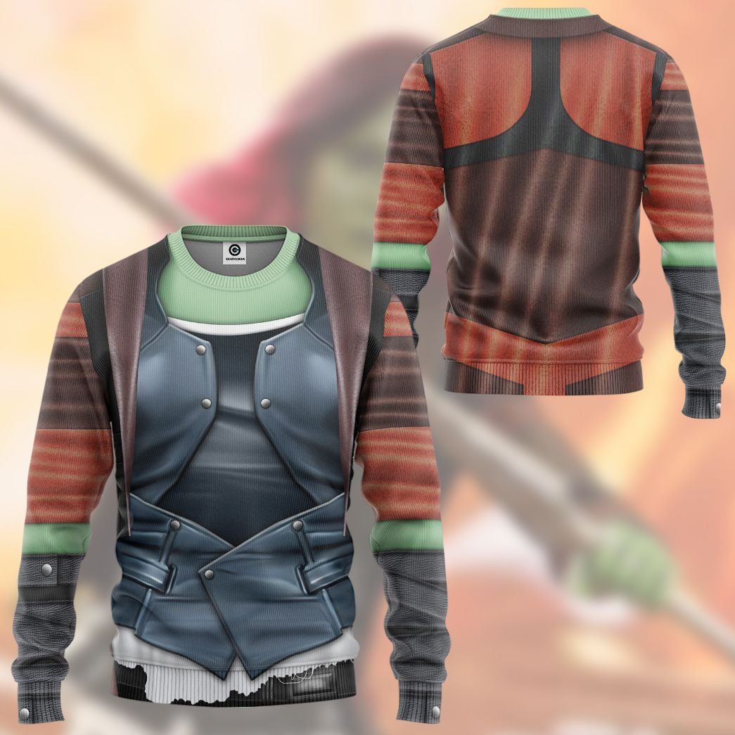 Guardian Of The Galaxy Gamora Cosplay Costume Tshirt Hoodie QT209076Hc