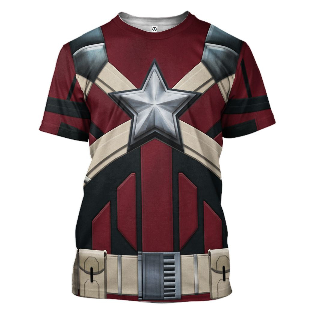 Black Widow Red Guardian Cosplay Costume Tshirt Hoodie QT209220
