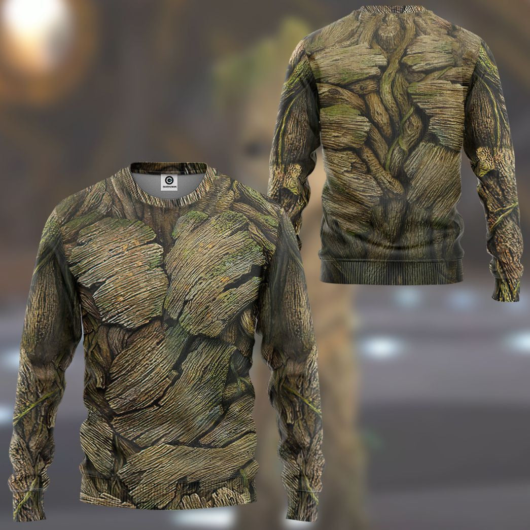 Guardian Of The Galaxy Groot Cosplay Costume Tshirt Hoodie QT207287Hc