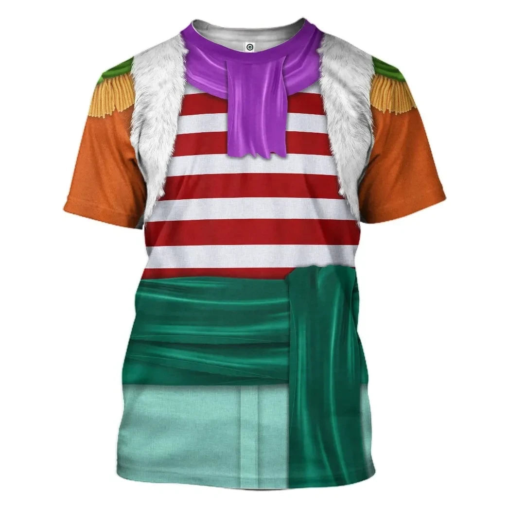 Shichibukai Buggy OnPi Cosplay Costume Tshirt Hoodie QT210666Hf