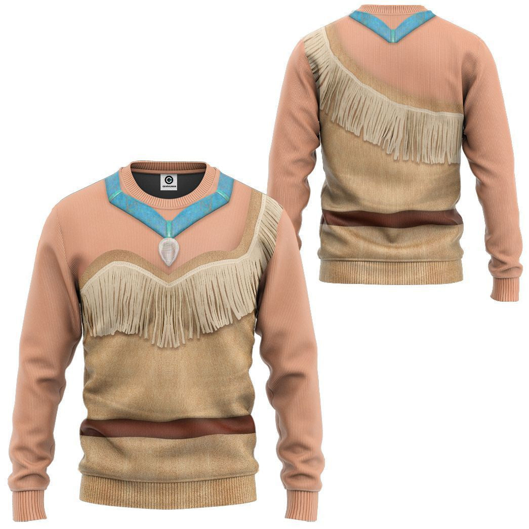 Pocahontas Princess Cosplay Costume Tshirt Hoodie QT210070