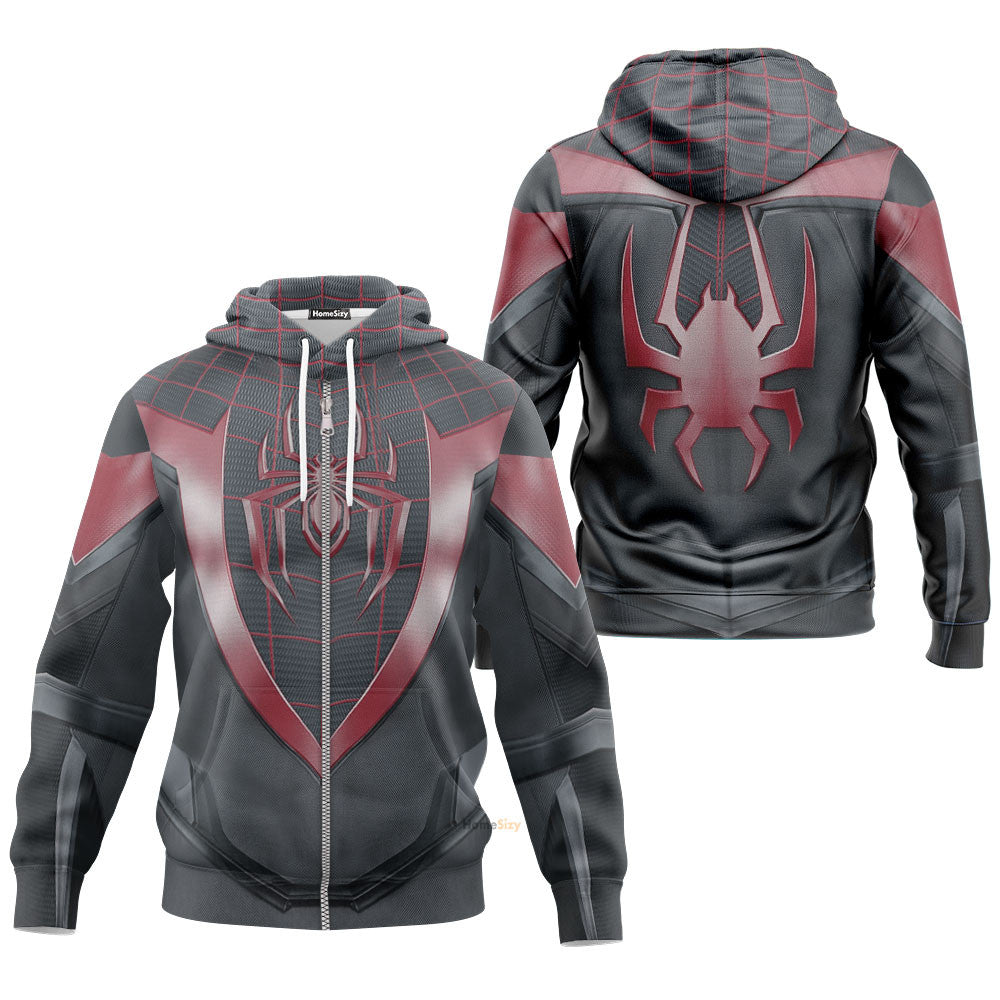 Spiderman Miles Morales Cosplay Costume Tshirt Hoodie QT208414Tf