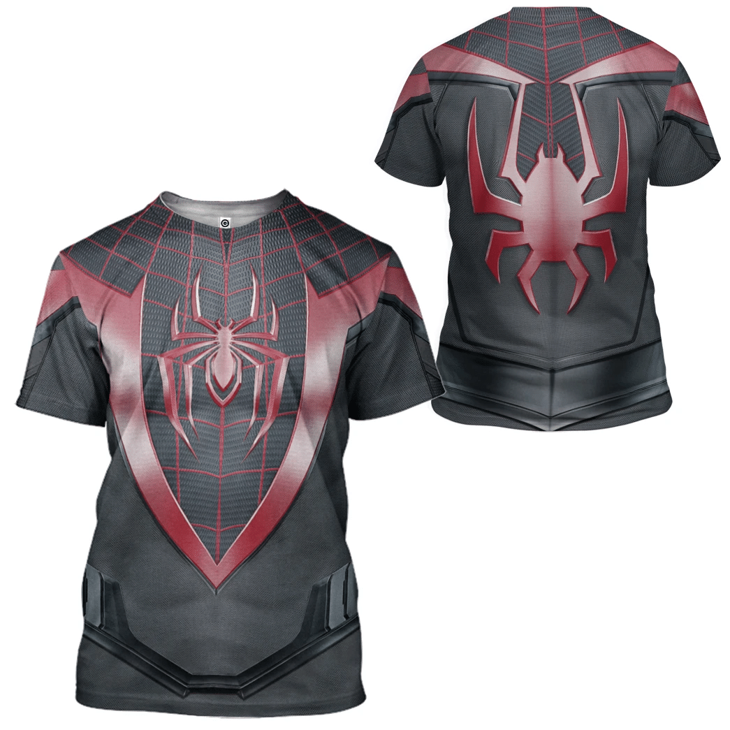 Spiderman Miles Morales Cosplay Costume Tshirt Hoodie QT208414Tf