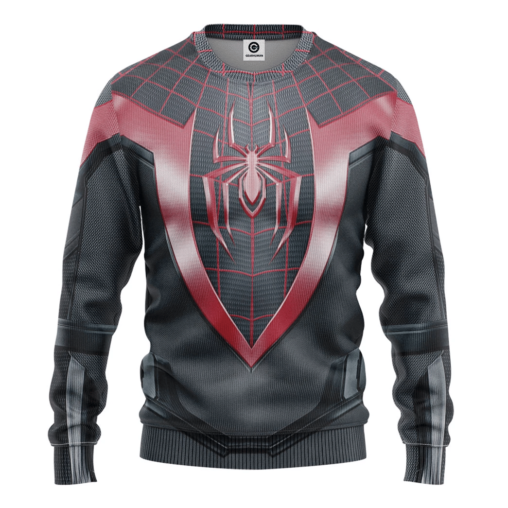 Spiderman Miles Morales Cosplay Costume Tshirt Hoodie QT208414Tf