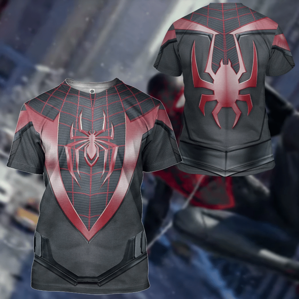 Spiderman Miles Morales Cosplay Costume Tshirt Hoodie QT208414Tf