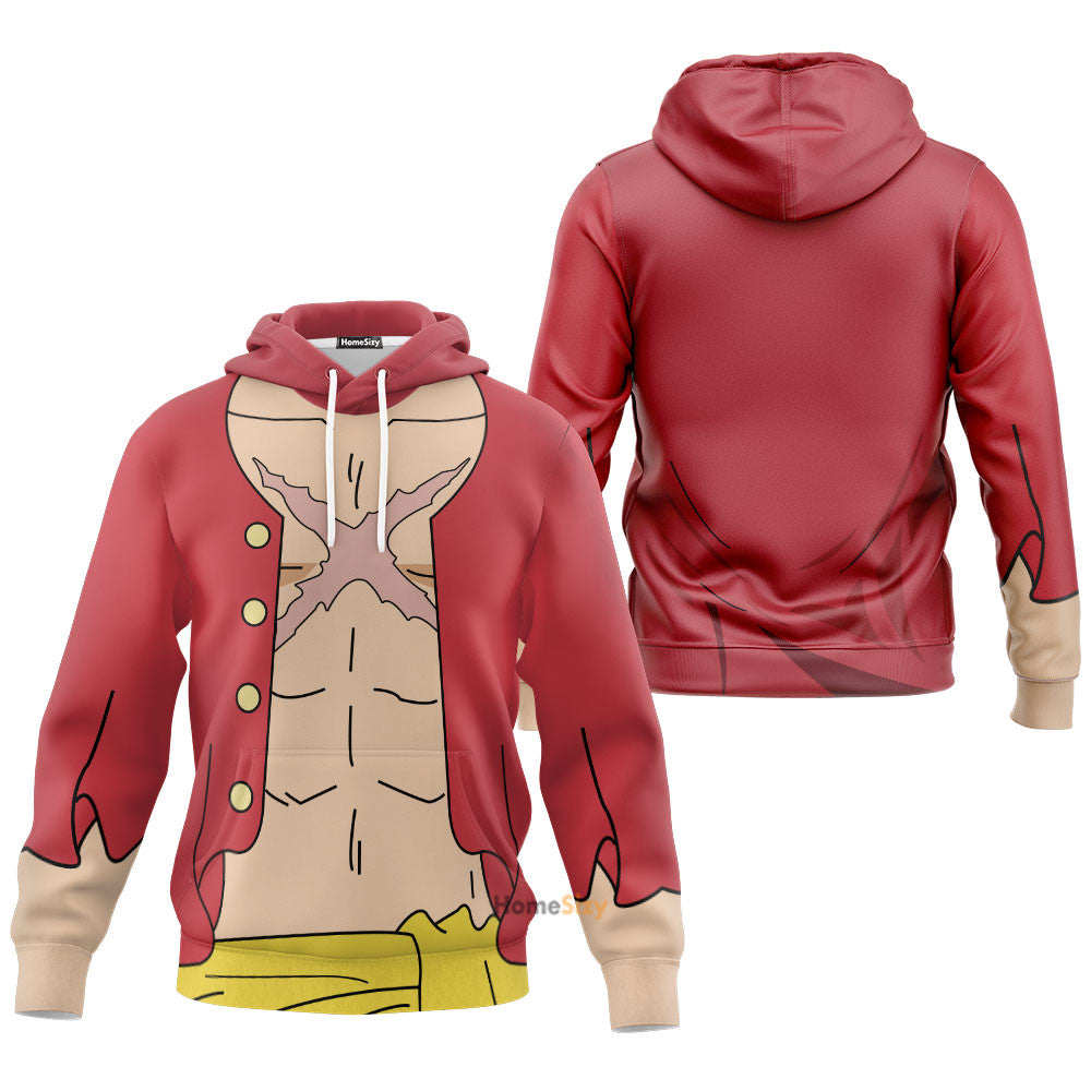 Anime OnPi Luffy Custom Cosplay Costume Hoodie QT210691Hg