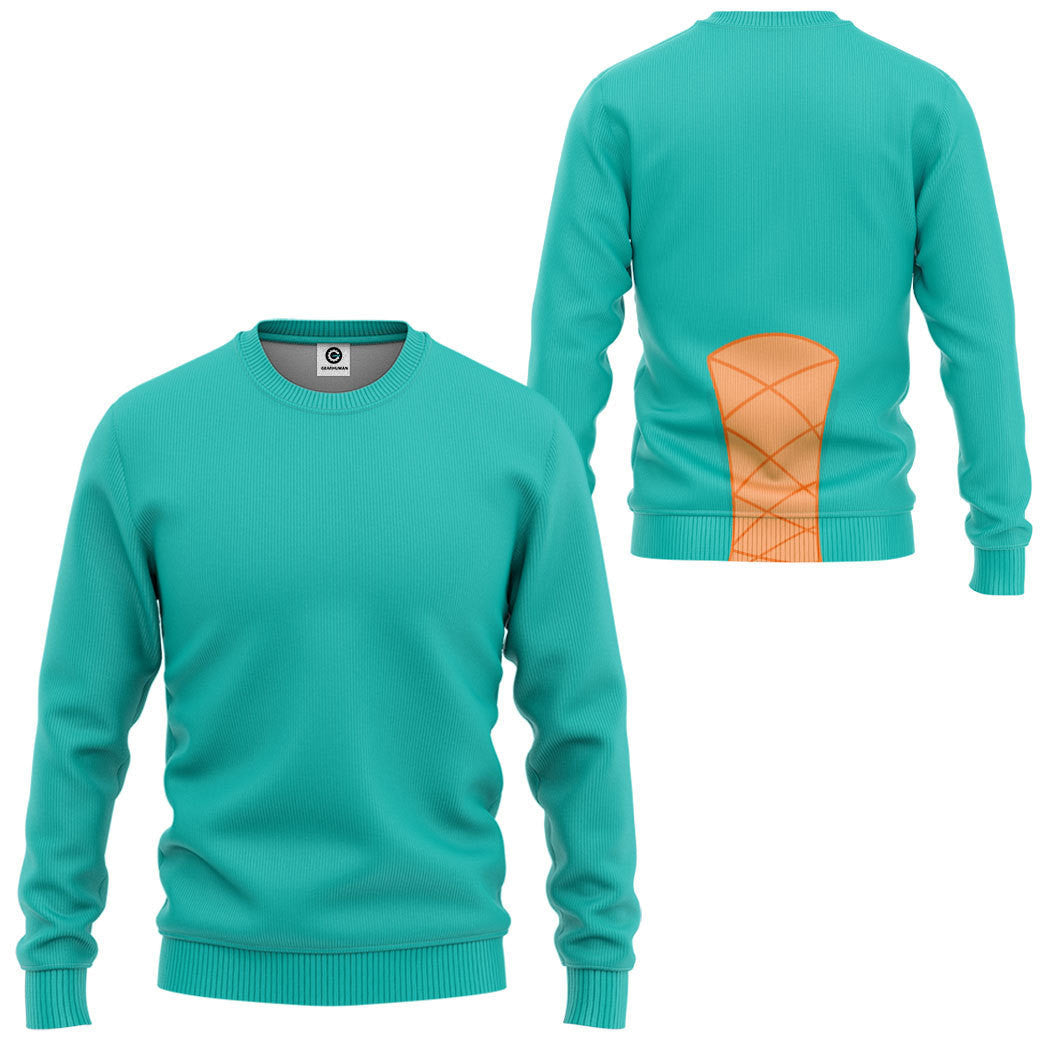 Perry The Platypus Phineas and Ferb - Cosplay Costume Hoodie QT309044