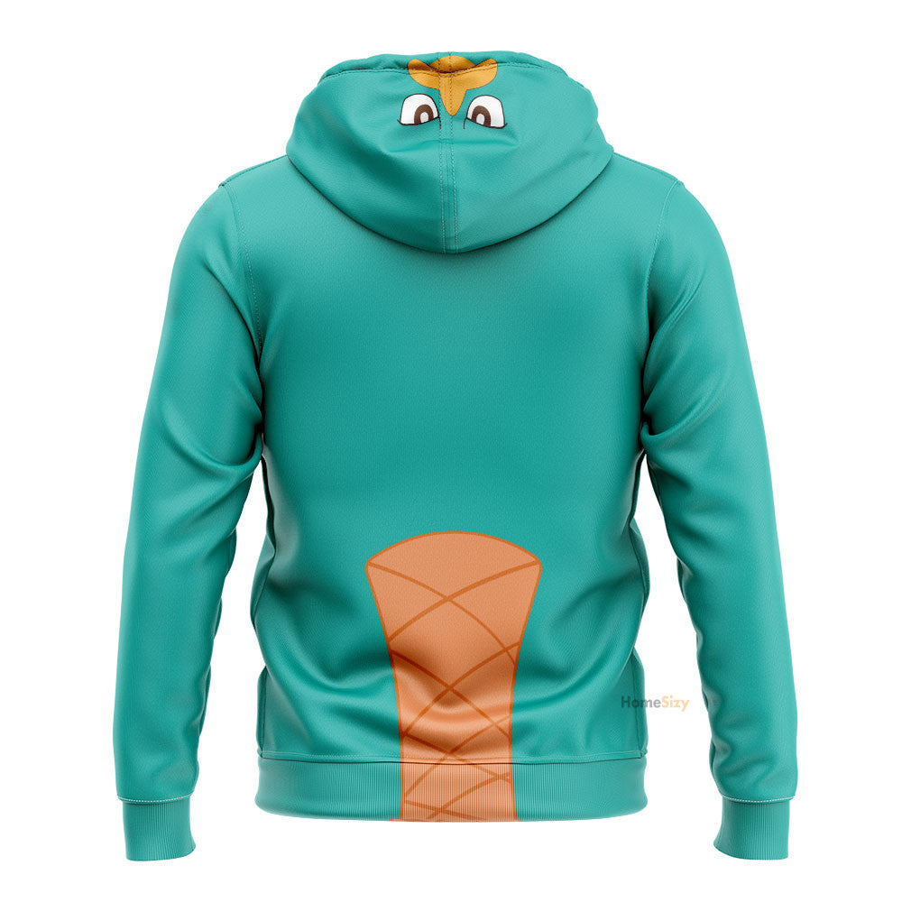 Perry The Platypus Phineas and Ferb - Cosplay Costume Hoodie QT309044