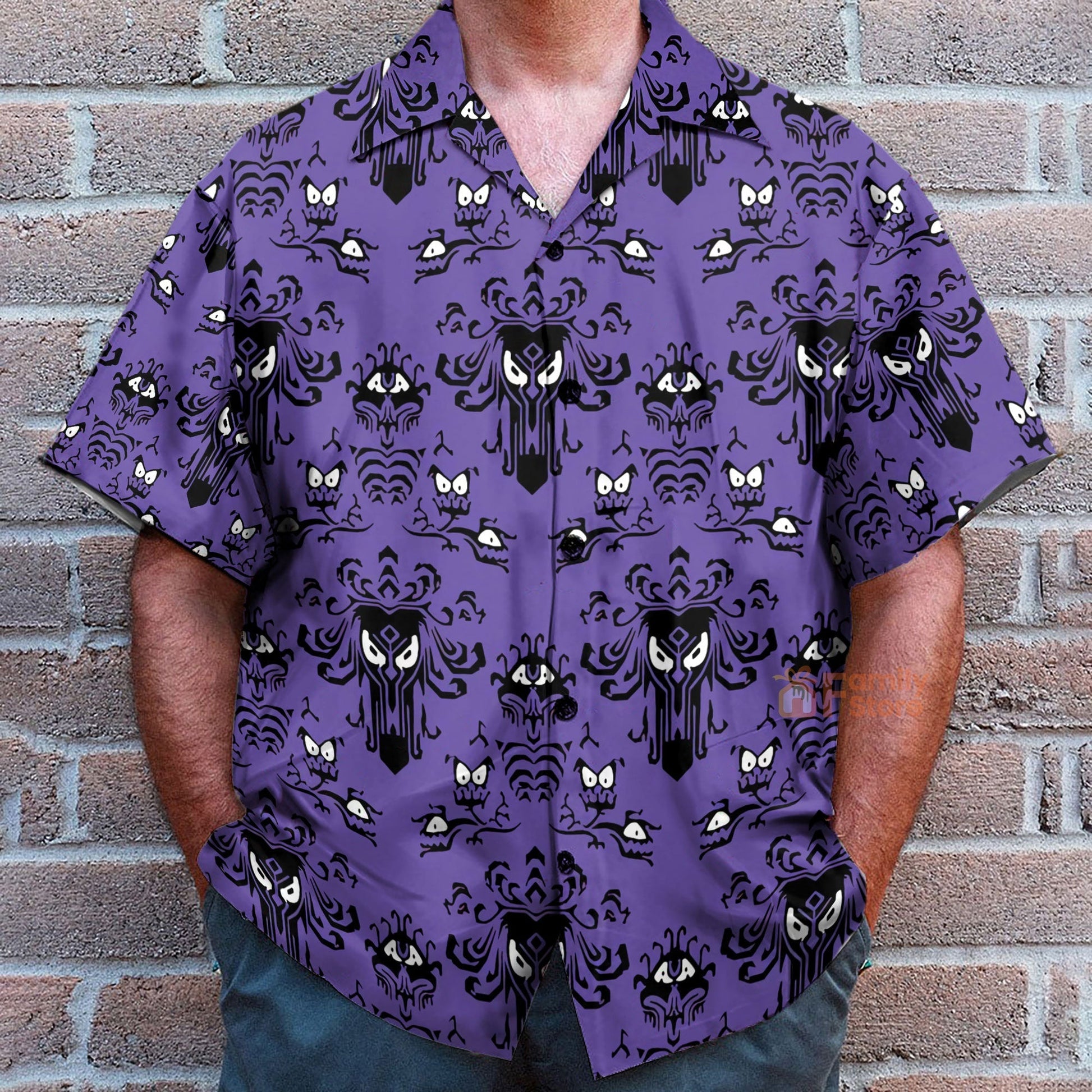 Haunted Mansion Movie Cosplay Costume - Hawaiian Shirt & Beach Shorts