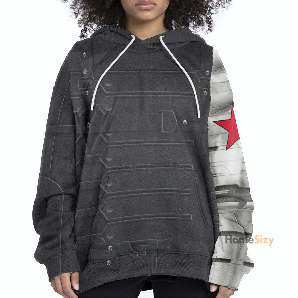 Marvel Bucky Barnes Winter Soldier Custom Cosplay Costume Tshirt Hoodie QT207271Hc