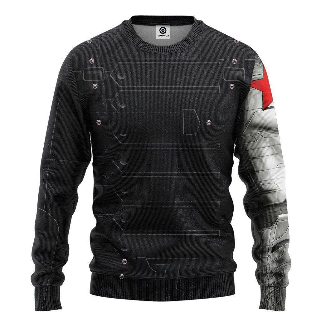 Marvel Bucky Barnes Winter Soldier Custom Cosplay Costume Tshirt Hoodie QT207271Hc