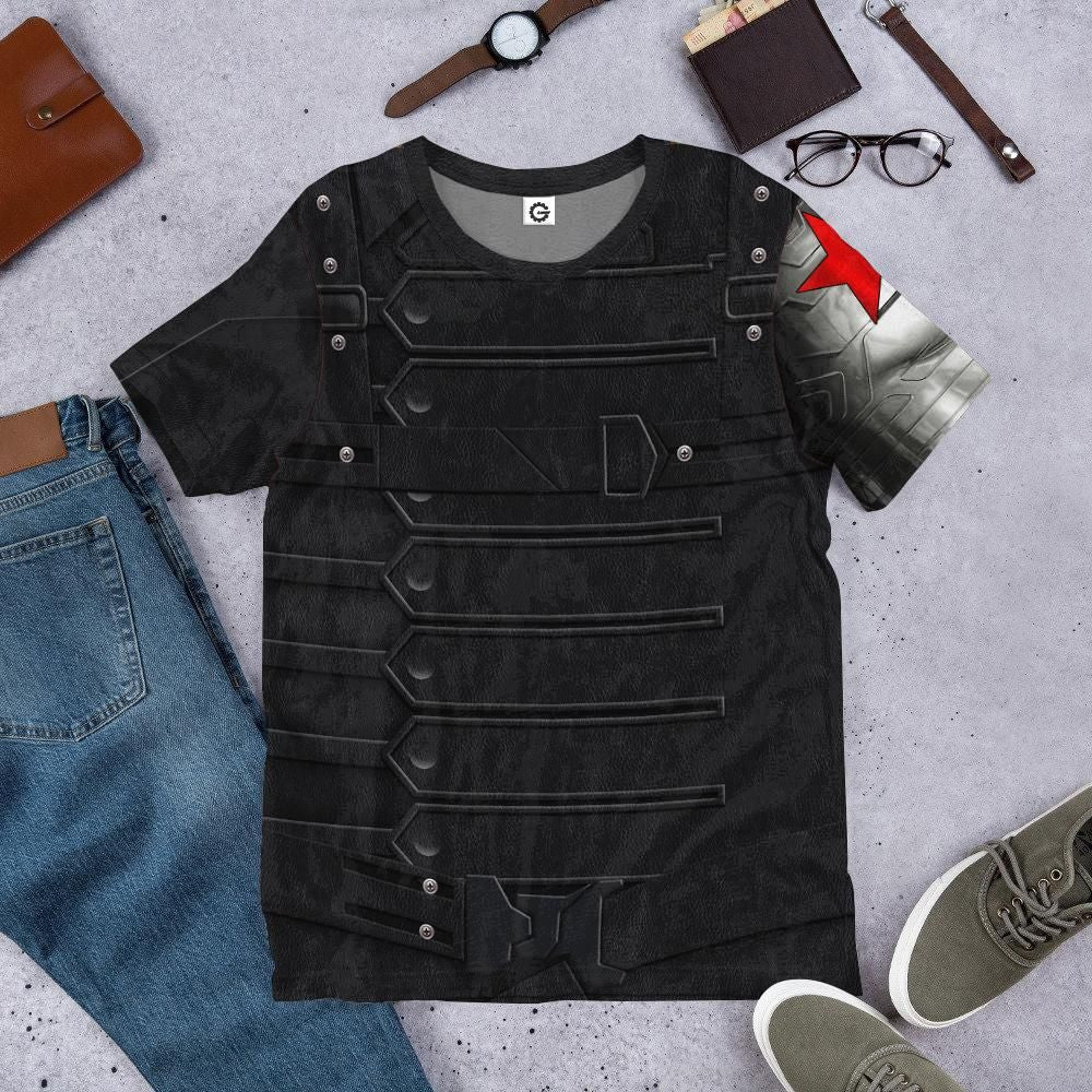 Marvel Bucky Barnes Winter Soldier Custom Cosplay Costume Tshirt Hoodie QT207271Hc