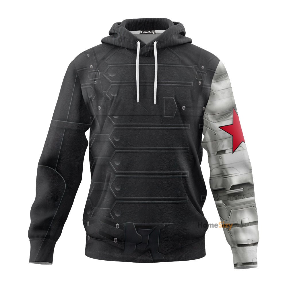 Marvel Bucky Barnes Winter Soldier Custom Cosplay Costume Tshirt Hoodie QT207271Hc