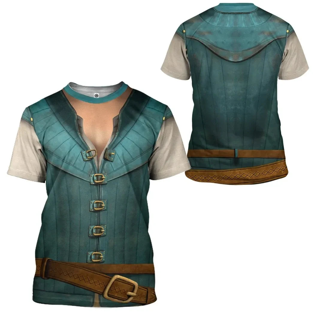 Flynn Rider Prince Rapunzel Custom Cosplay Costume Tshirt Hoodie QT206350Hc