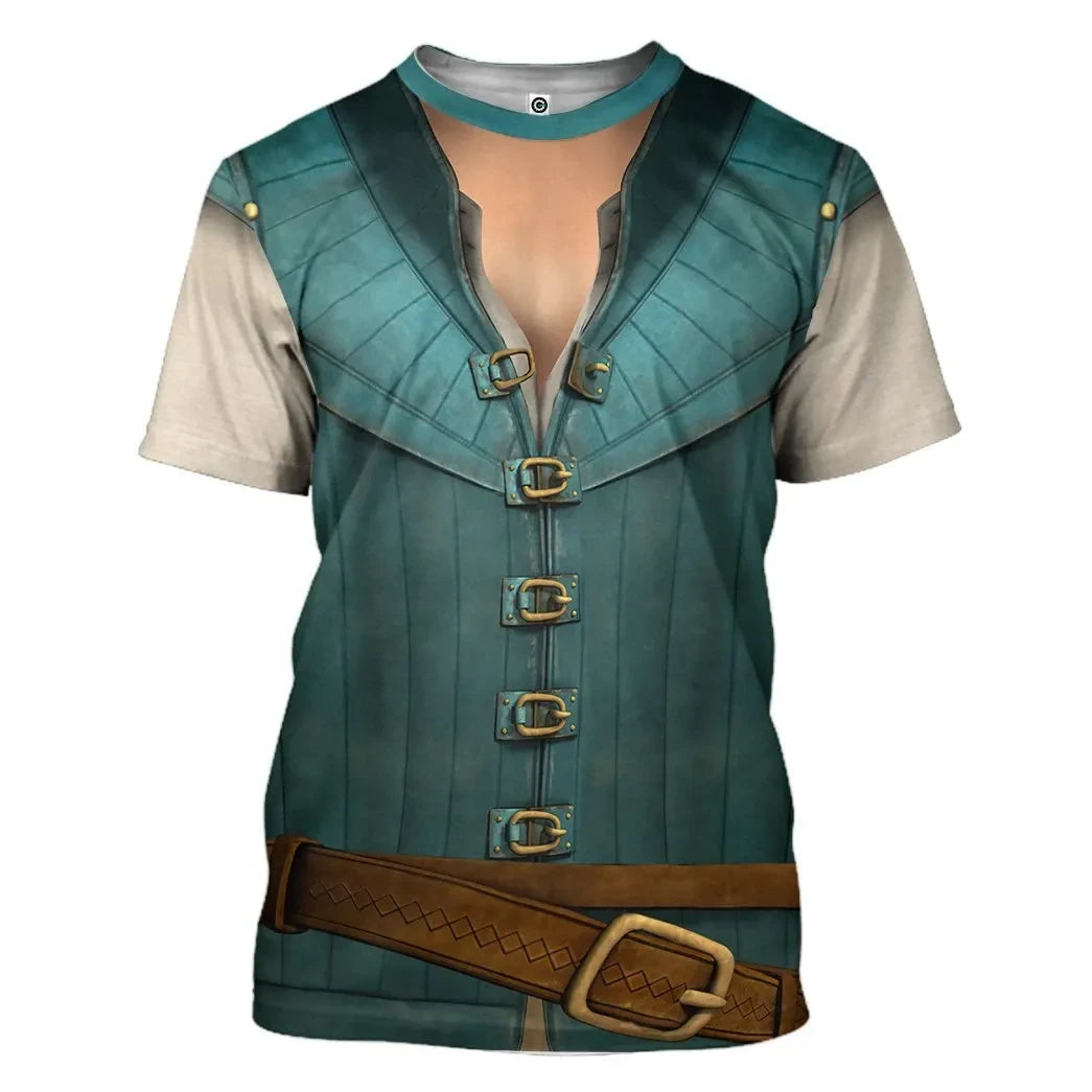 Flynn Rider Prince Rapunzel Custom Cosplay Costume Tshirt Hoodie QT206350Hc