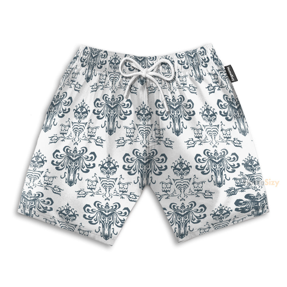 White Haunted Mansion Movie - Hawaiian Shirt & Beach Shorts