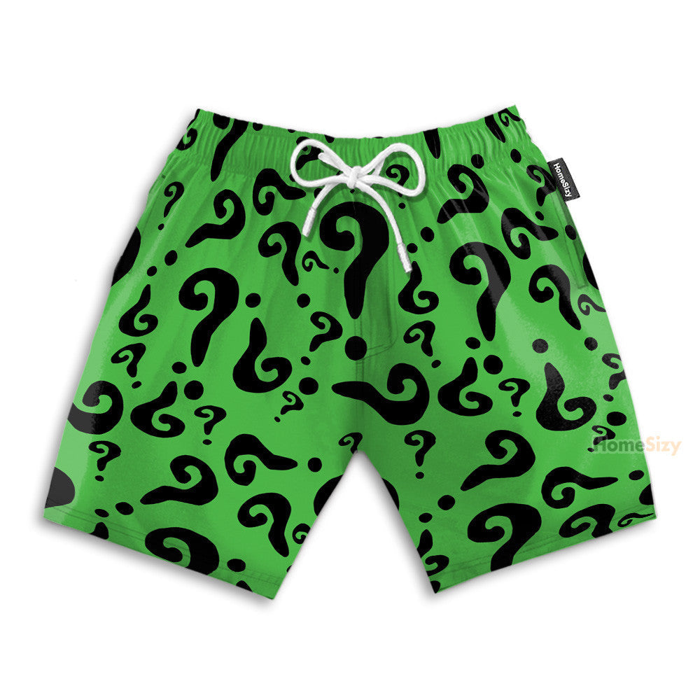 Batman The Riddler Movie Cosplay Costume - Hawaiian Shirt & Beach Shorts
