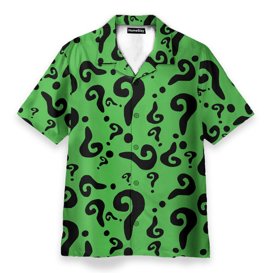 Batman The Riddler Movie Cosplay Costume - Hawaiian Shirt & Beach Shorts