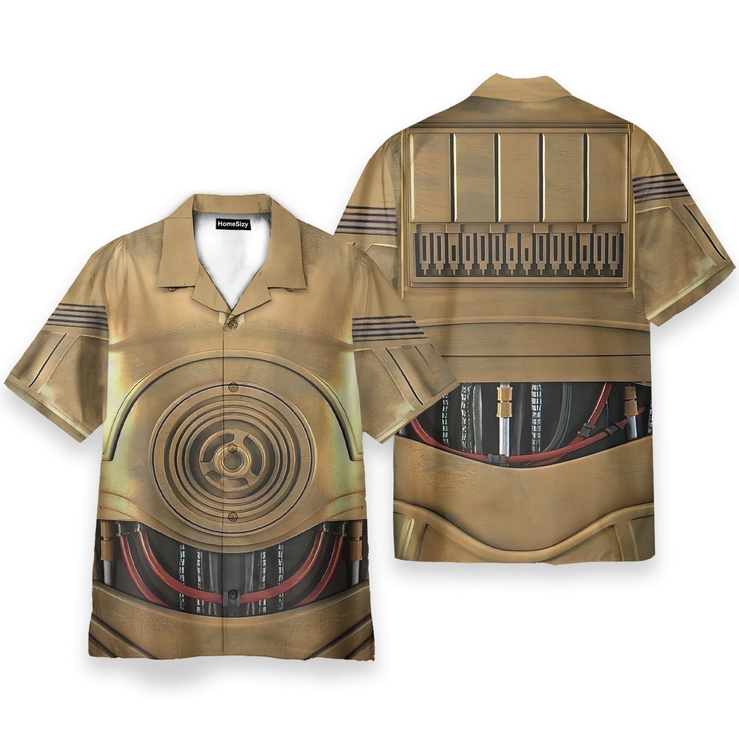 C3PO Suit Star War Movie Cosplay Costume - Hawaiian Shirt