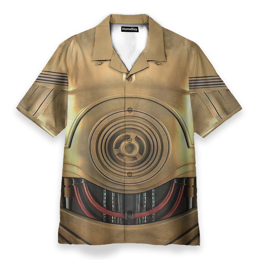C3PO Suit Star War Movie Cosplay Costume - Hawaiian Shirt