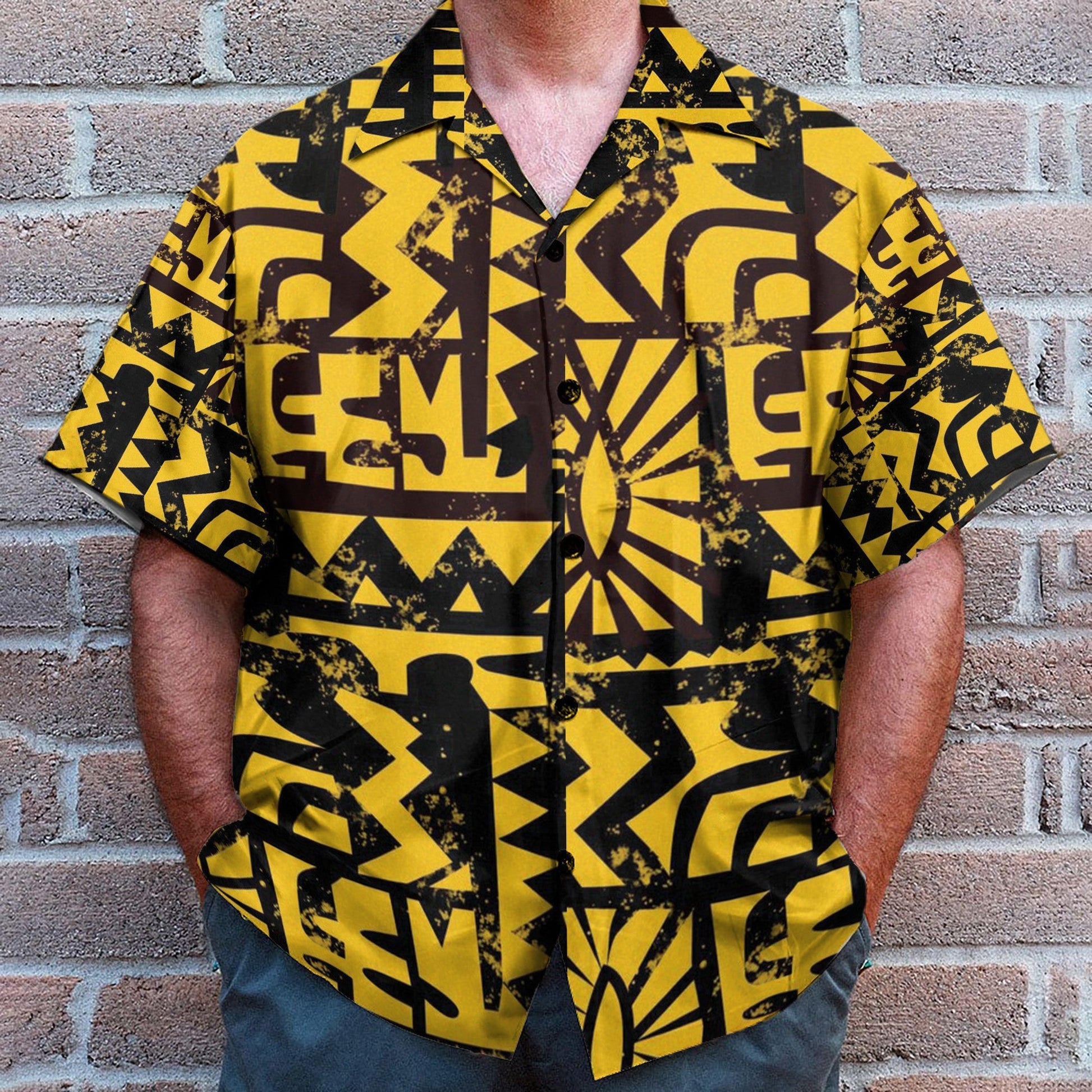 Stranger Thing Movie Eleven Yellow Cosplay Costume - Hawaiian Shirt & Beach Shorts