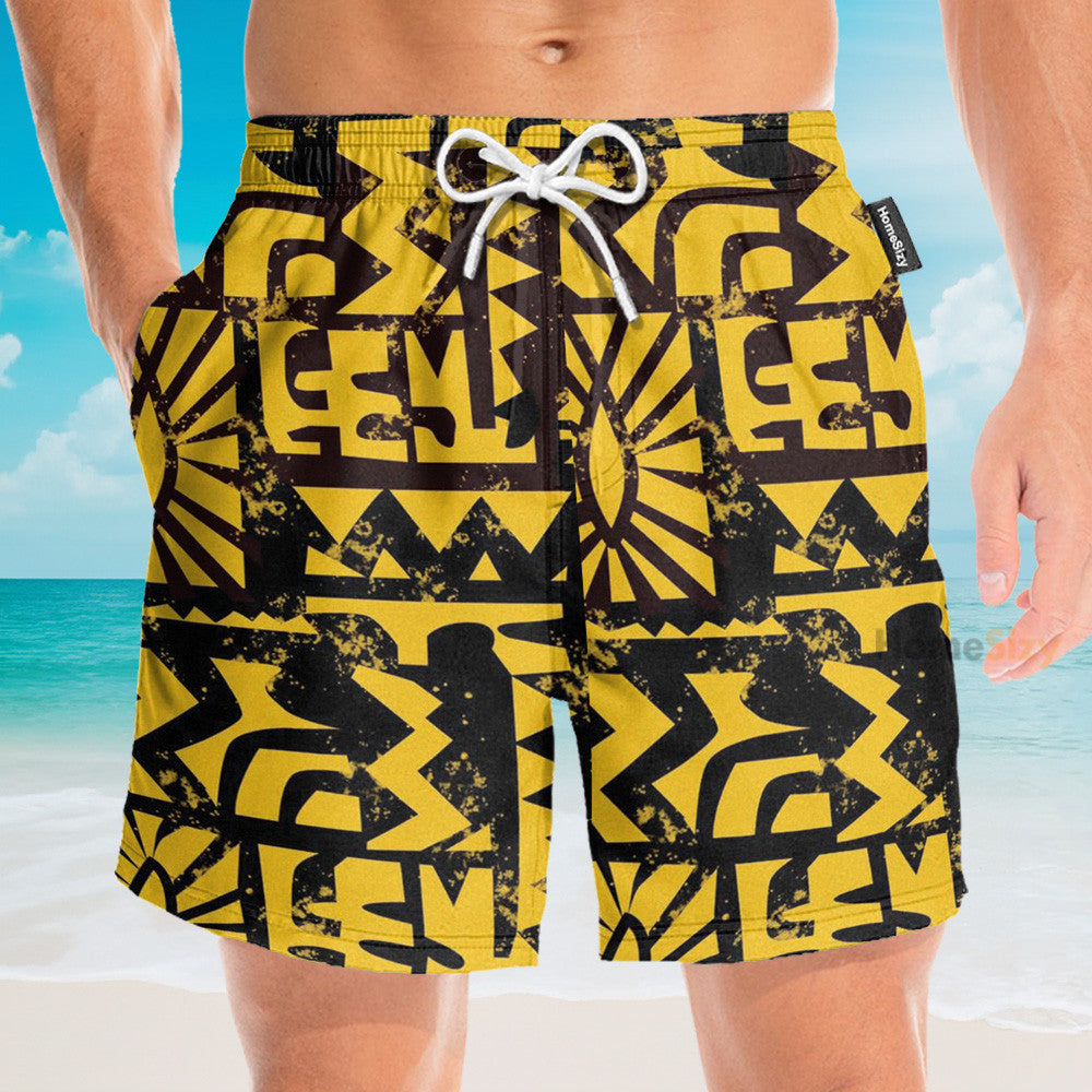 Stranger Thing Movie Eleven Yellow Cosplay Costume - Hawaiian Shirt & Beach Shorts