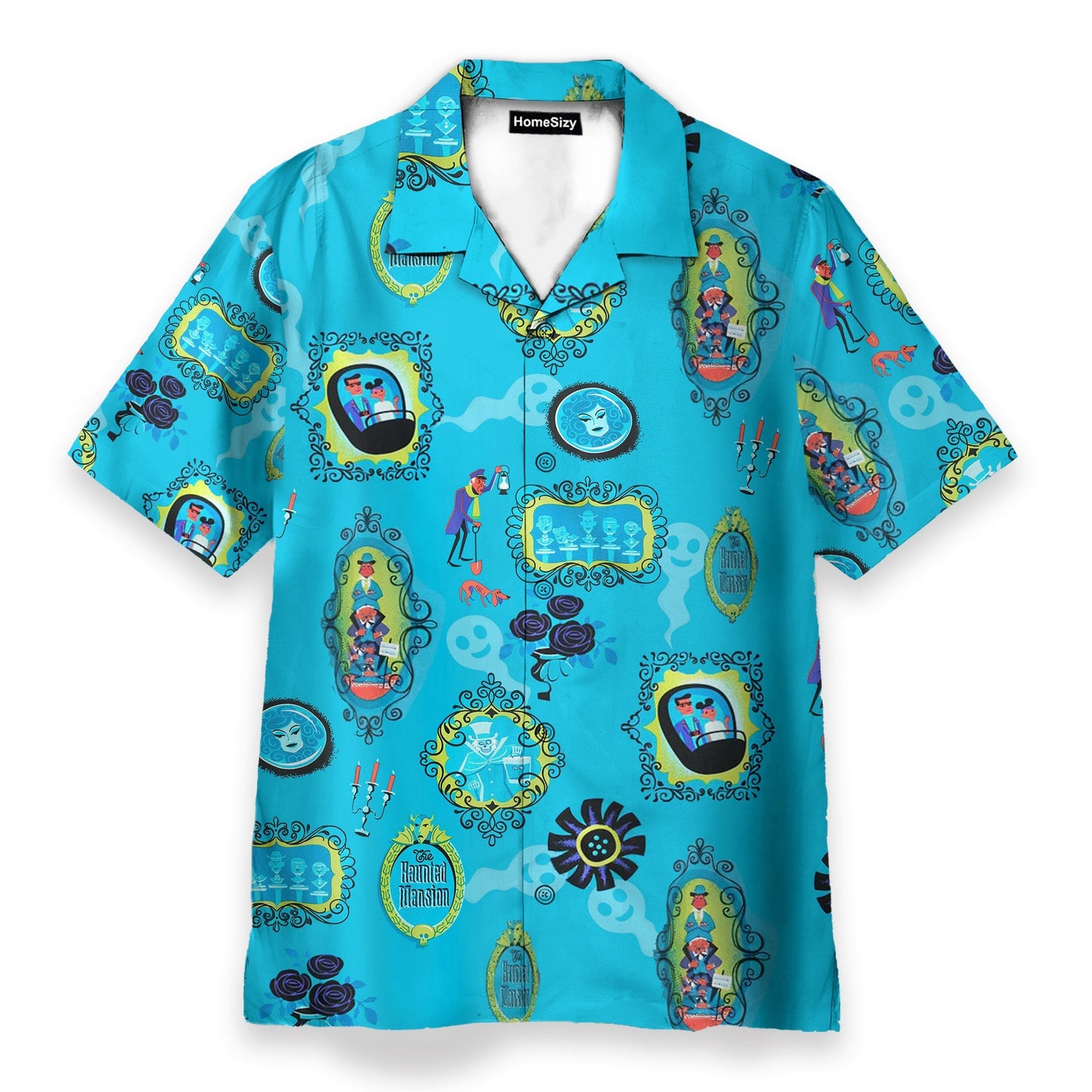 The Haunted Mansion Blue - Hawaiian Shirt & Beach Shorts