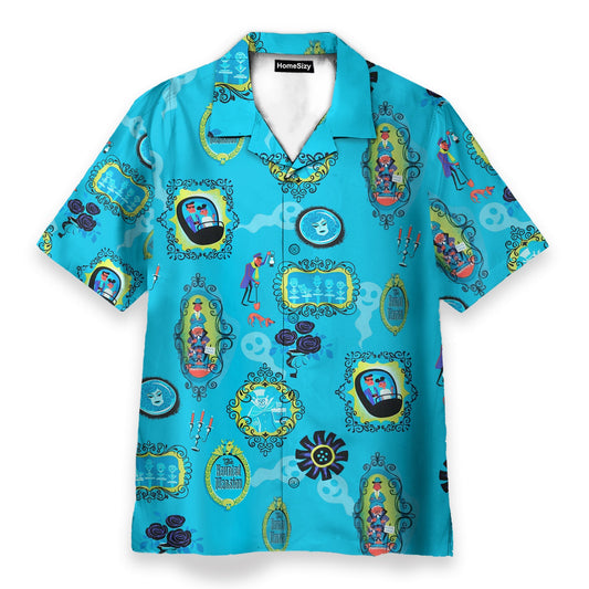 The Haunted Mansion Blue - Hawaiian Shirt & Beach Shorts