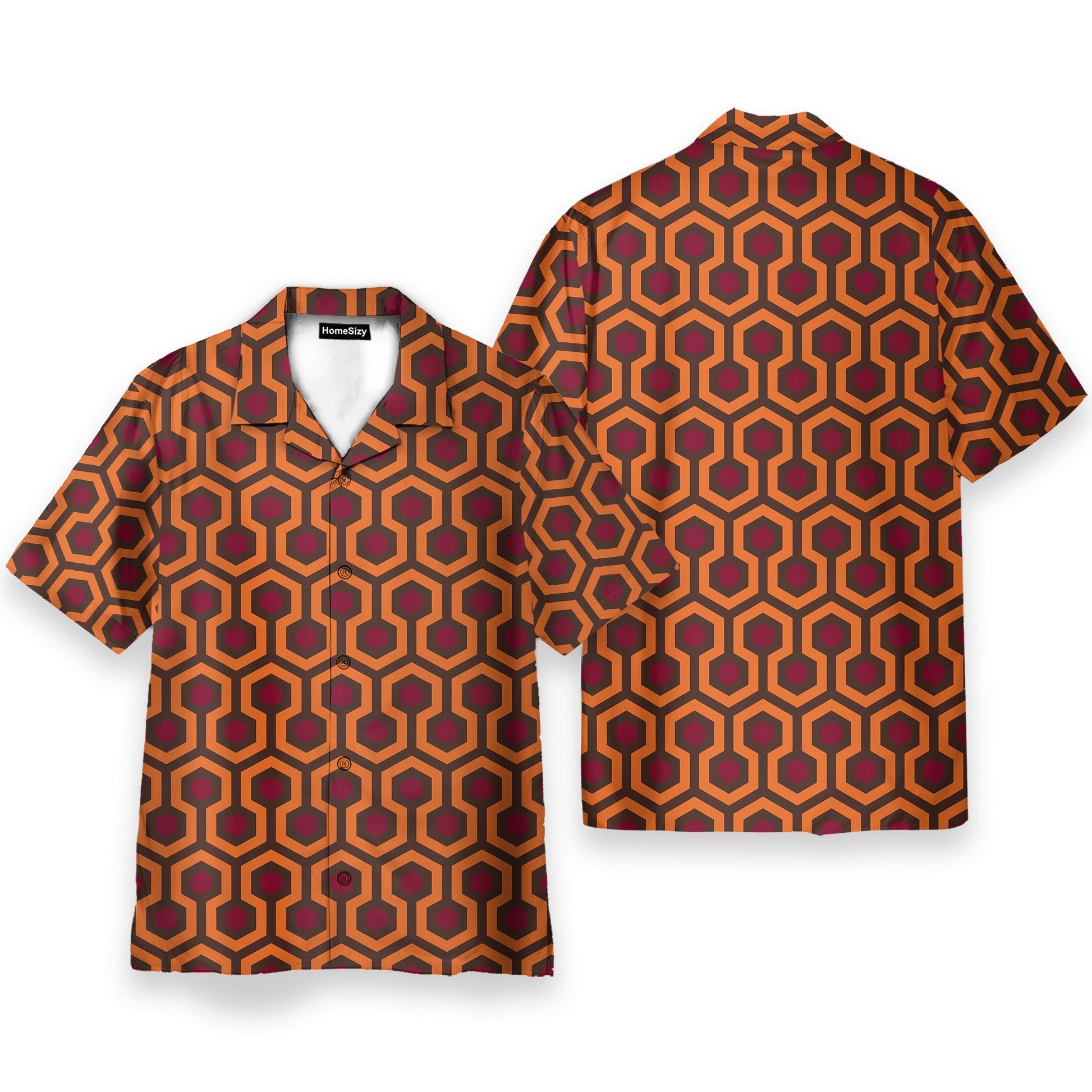 Overlook Hotel Carpet The Shining Movie Cosplay Costume - Hawaiian Shirt & Beach Shorts