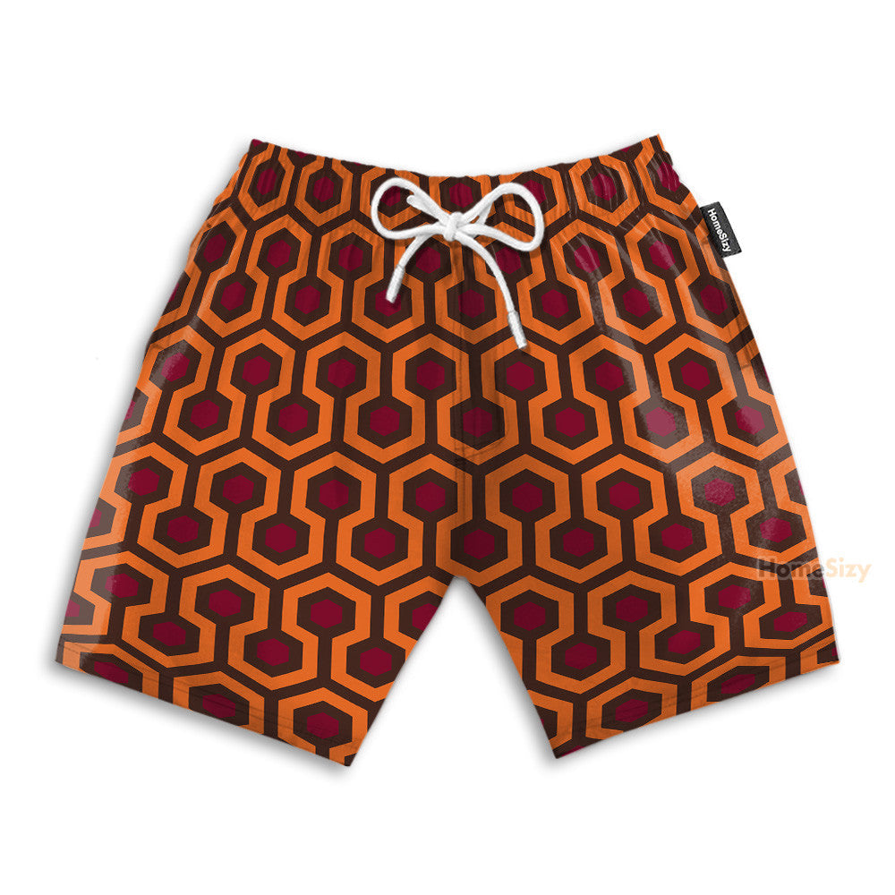 Overlook Hotel Carpet The Shining Movie Cosplay Costume - Hawaiian Shirt & Beach Shorts