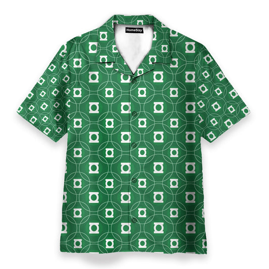 Green Lantern Men's Button's Up Shirts - Hawaiian Shirt & Beach Shorts