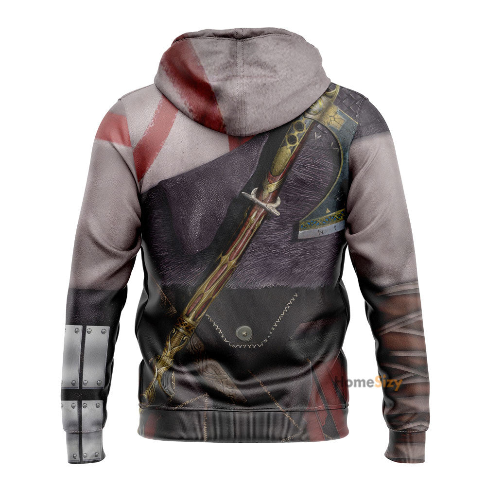Game God Jesus Of War Kratos Custom Cosplay Costume Hoodie QT209133Hg