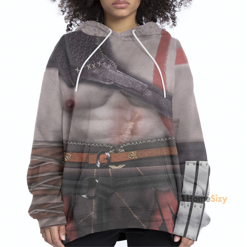 Game God Jesus Of War Kratos Custom Cosplay Costume Hoodie QT209133Hg