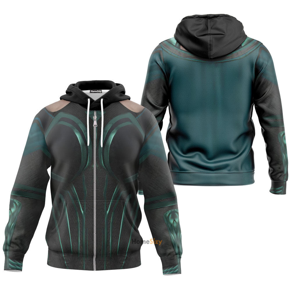 Marvel Hela Odinsdottir Custom Cosplay Costume Tshirt Hoodie QT209003Tf