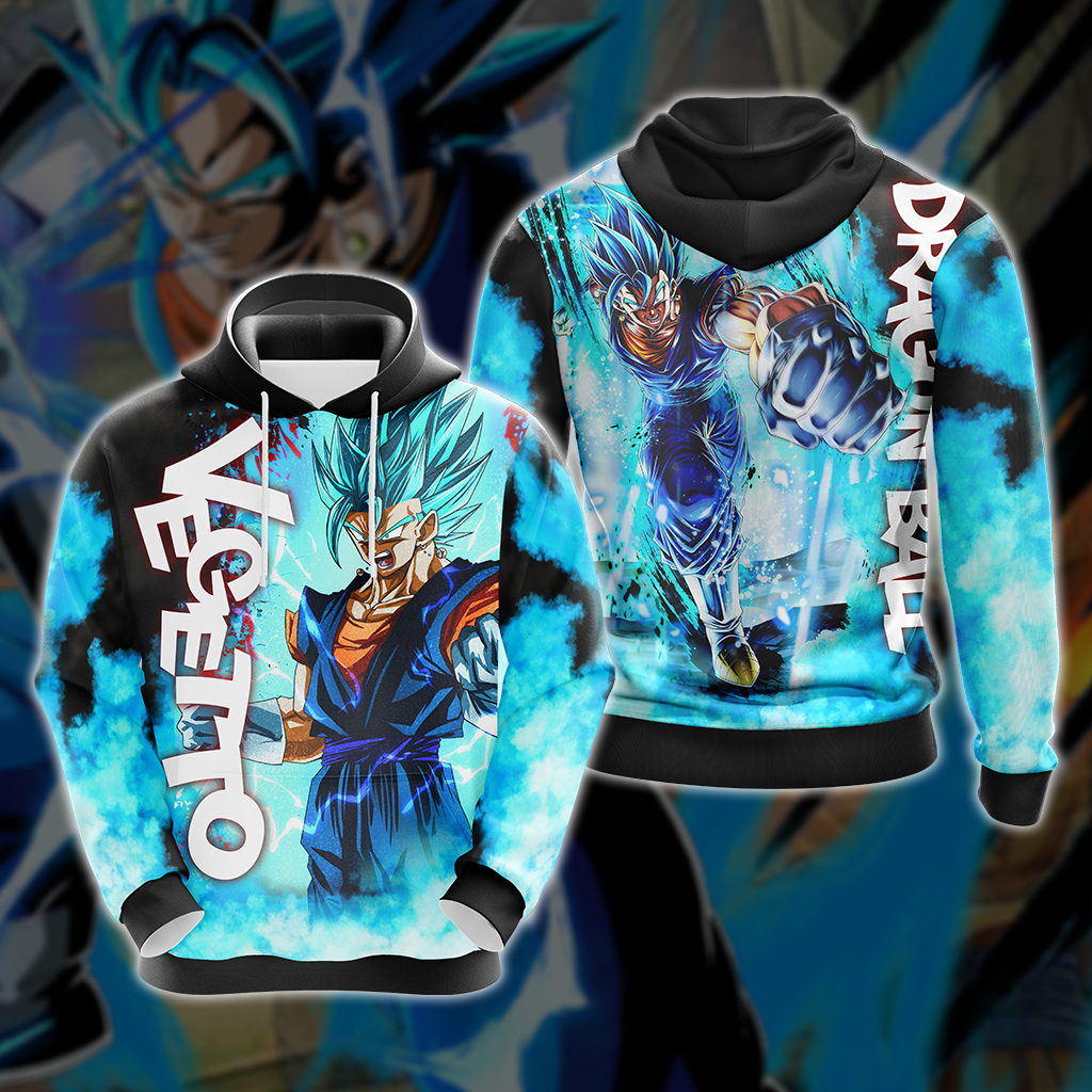 Dragon Ball Z T-shirt Vegetto Glowing Blue T-shirt Dragon Ball Z Hoodie