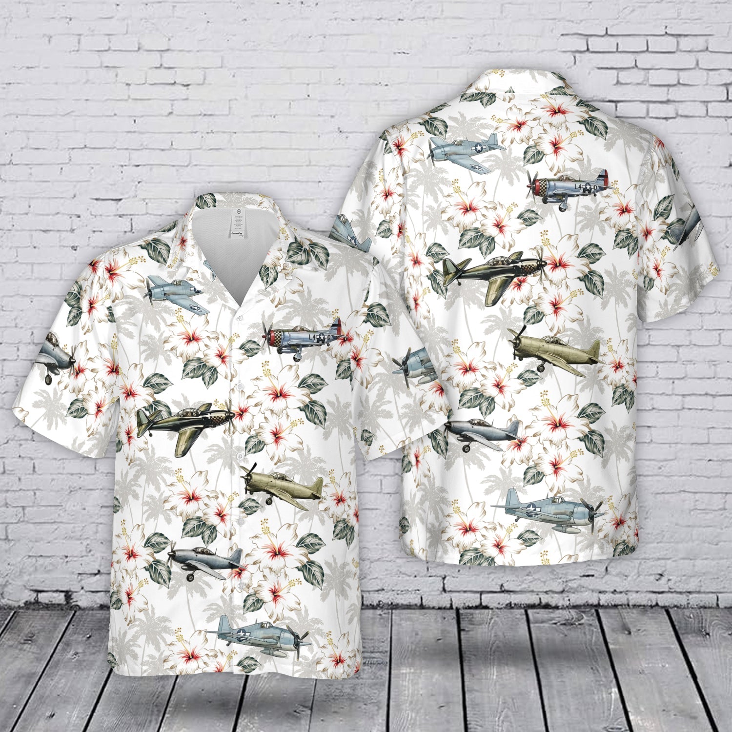 US Air Force Classic Aircraft Hawaiian Shirt
