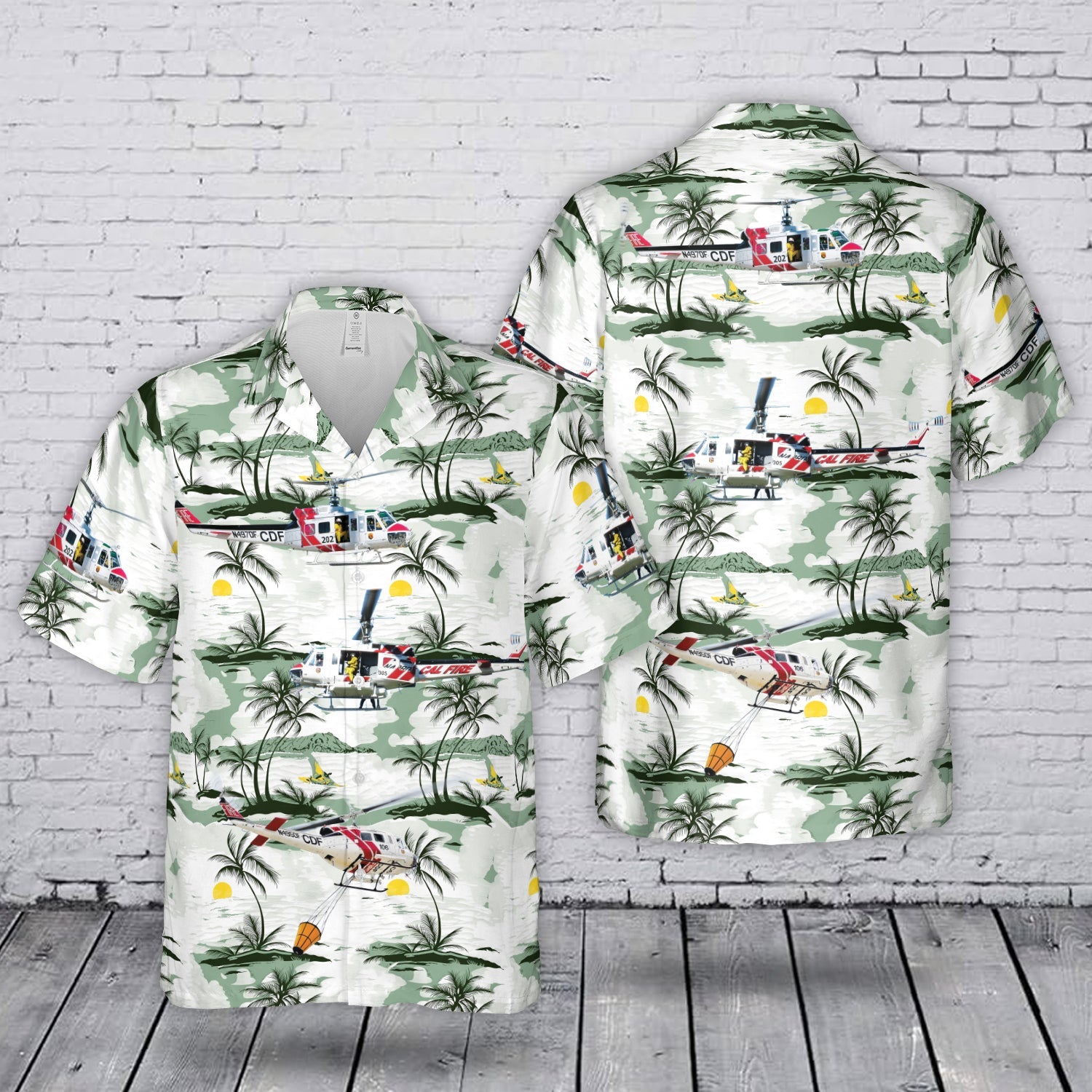 CAL FIRE Super Huey Hawaiian Shirt