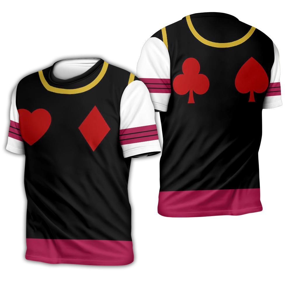 Hunter X Hunter T-shirt Hisoka Suit Costume Black White Hoodie Hunter X Hunter Merch Anime Shirt