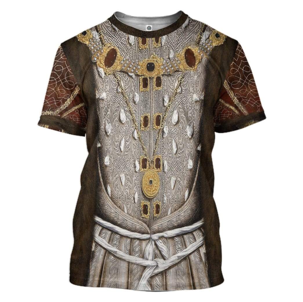 Historical Hoodie Henry VIII Of England Costume 3d T-shirt Hoodie Adult Full Size Full Print