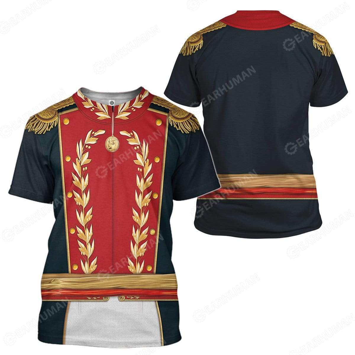 Historical Hoodie Simón Bolívar Uniform Costume 3d Red Hoodie Historical T-shirt Simón Bolívar Shirt Adult Colorful Full Print