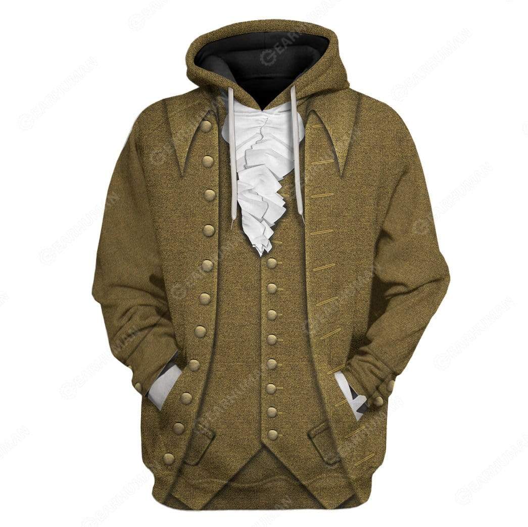 Historical T-shirt John Adams Costume 3d T-shirt Hoodie Adult Full Print