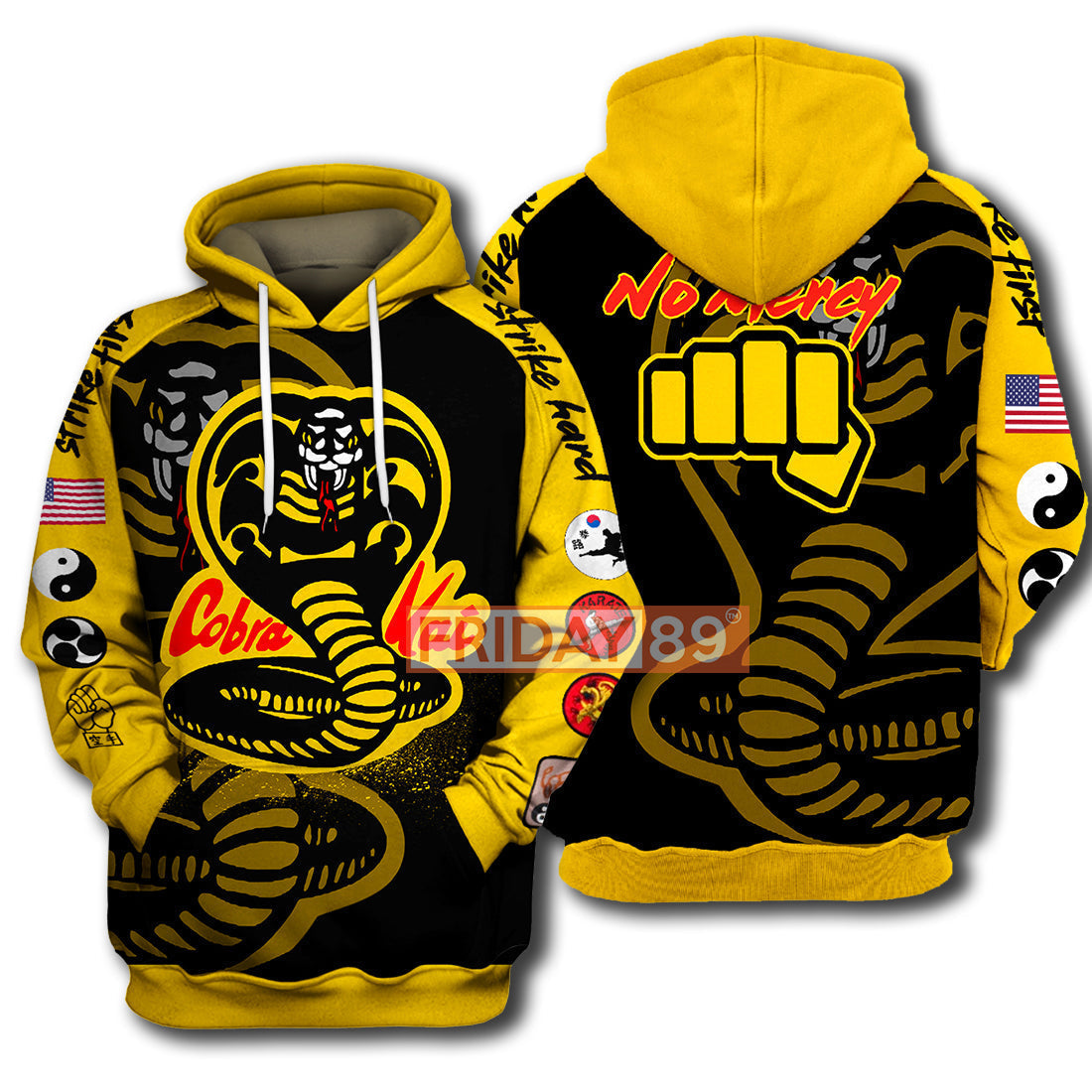 Cobra Kai Shirt Cobra Karate Dojo Cosplay No Mercy 3D Shirt Cool Cobra Kai Hoodie Sweater Tank